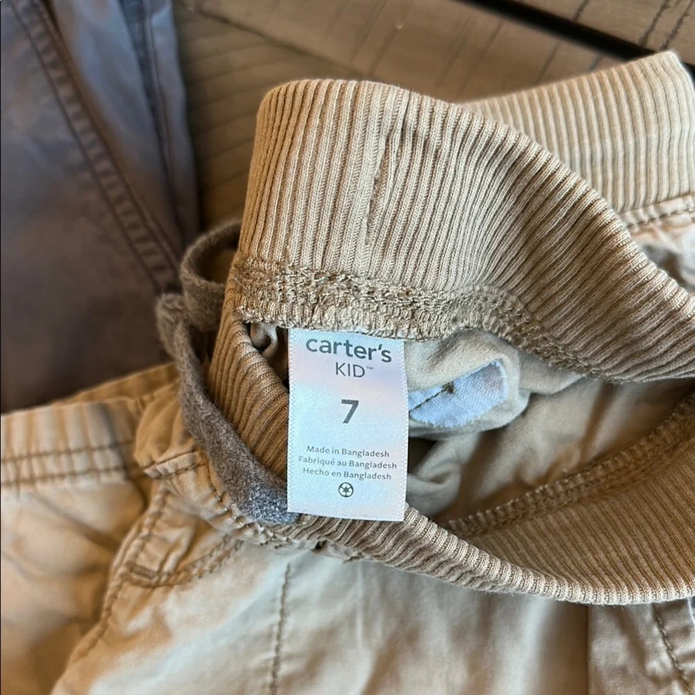 BUNDLE- Carter's Khaki and Gray Cotton Pants Relaxed Fit